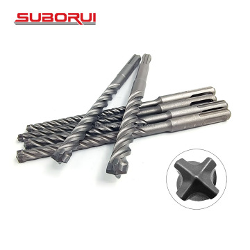 Borui Tungsten Carbide 4 flûtes cross pointe SDS Plus de forage de marteau pour pierre, marbre, mur, béton et maçonnerie