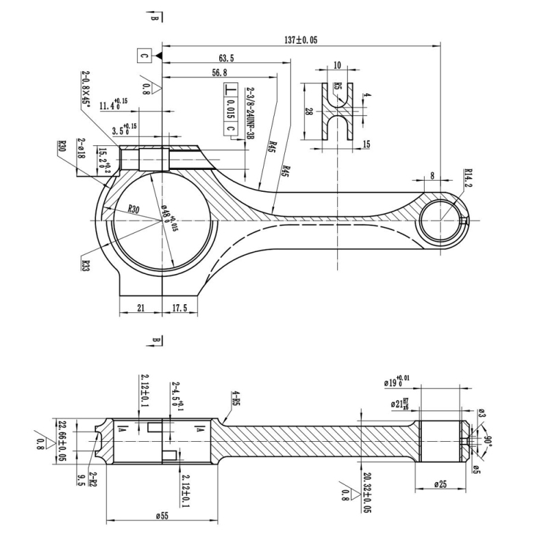 Performance Connecting Rods for Honda D16 D16A