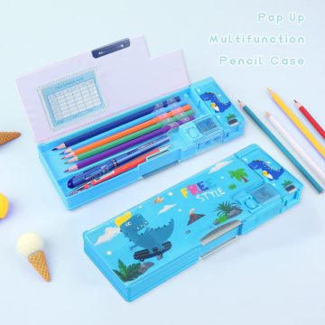 Kotak Penyimpanan Kes Pensil Pelbagai Kartun dengan Pensil Pensil