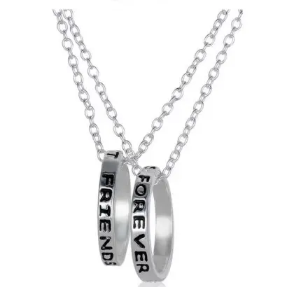 Alloy necklace for best friends, forever necklace