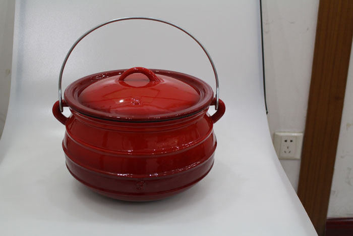 Flat Enamel Cast Iron Potjie