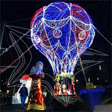 Customized LED 3D Hot Air Balloon Motif Light for Holiday Decor