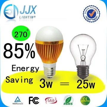 LED energy saving bulbs 3w Ra>80 300lm