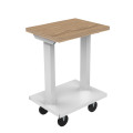 Table réglable de lit d'aliment d'hôpital de taille avec la roue