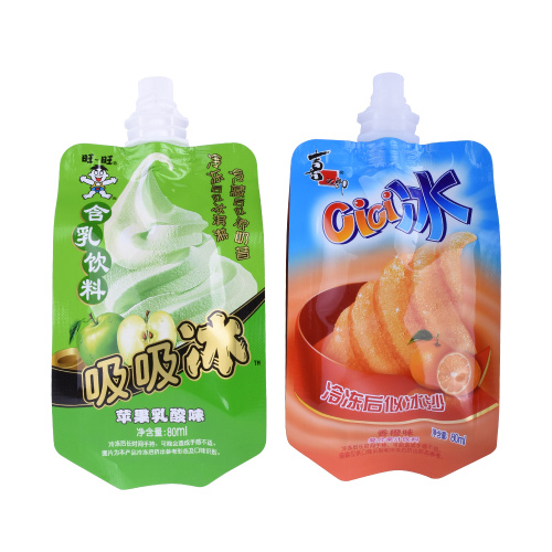 Custom Printing Plastic Liquid/Milk/Fruit Juice/ dry fruit packaging with Spout