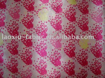 printed polyester satin textile