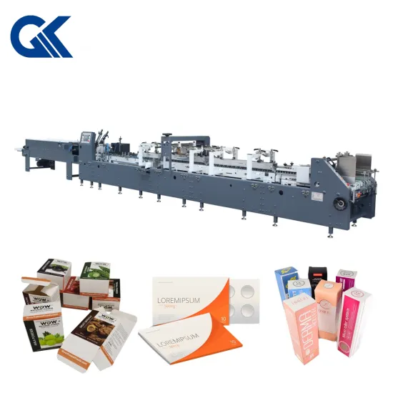 800-AS Automatic Side Gluing Double Line Cardboard Box Flute E Folding Gluing Machine ROLAM