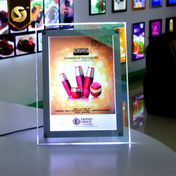 Indoor outdoor plastic LED slim shop menu boards