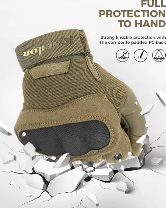 Custom Climbing Hunting Outdoor Hard Knuckle Tactical Gloves