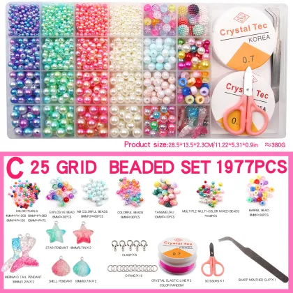 DIY Jewelry Making Kit: Vibrant Beads Collection Including Soft Polymer, Ceramic, Clay, and Porcelain beads