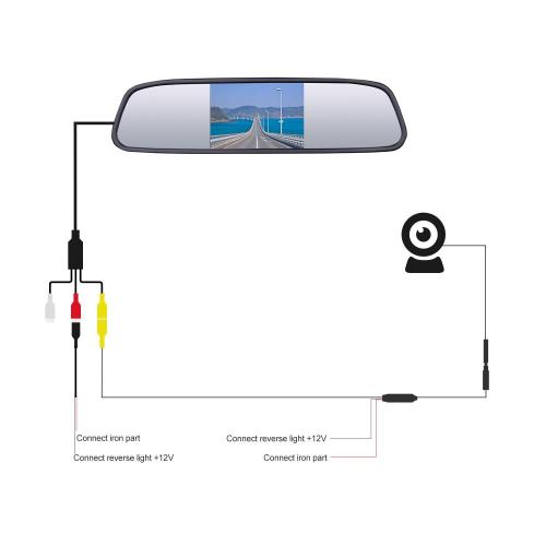 4.3inch Reversing Display Rear View Mirror Monitor