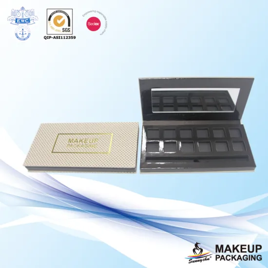 cosmetic packaging black compact pressed powder case