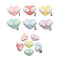 Cute 100Pcs Wings Heart Shaped Resin Flatback Cabochons Kawaii Colorful Resin Wing Hearts Charms Crafts For Jewelry Making