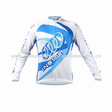 Men's cycling jersey with Full Sublimation Printing, Eco-friendly Ink, 100% Polyester, Soft Texture
