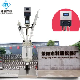 Lab chemical jacketed glass reactor 1L