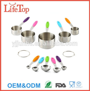 10 Piece Measuring Cups and Spoons Set in Stainless Steel
