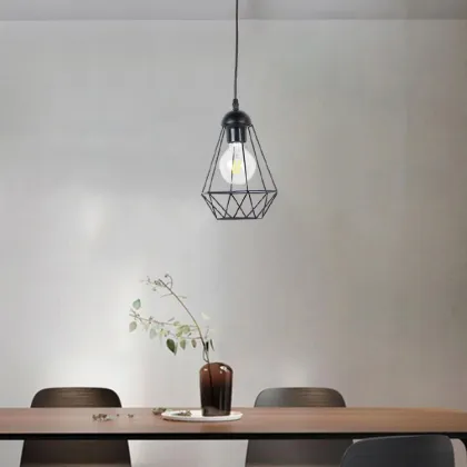 Chinese Lantern Restaurant-Style Black Pendant Light