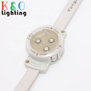 DMX512 Controlled IP68 RGBW Point Light LED Module with 30mm Pixels PC Body for Building Applications