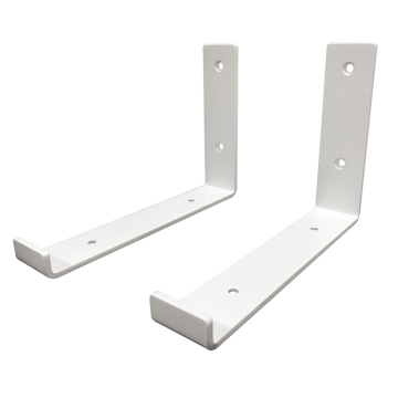 Bright White Finish Floating Shelf Bracket Wall Hanging