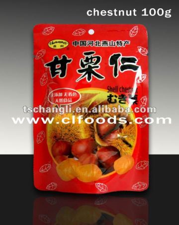 peeled roasted chinese chestnut snack