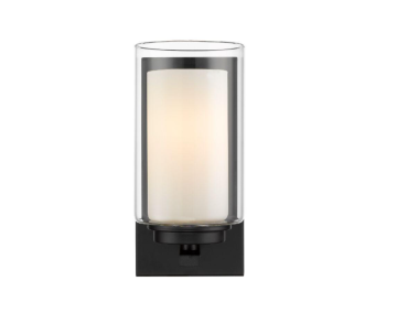 Modern Metal Dual Frosted Glass Shades Bath Wall Sconce Light for Mirror Makeup