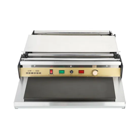 HW450 Supermarket Packing Plastic Cling Film Wrapping Machine With Cutter