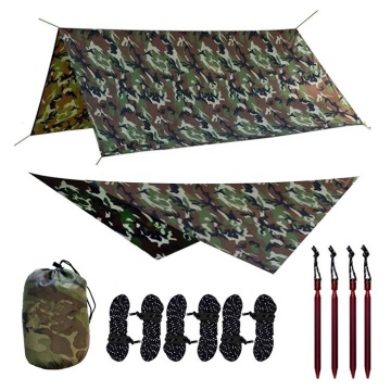 210T Nylon Ripstop PU 3000 Waterproof Outdoor Camping Tent Rain Fly Tarp for Survival Gear