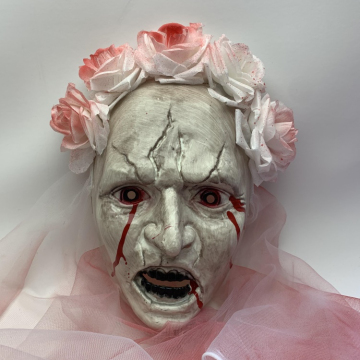 Hot Sale Fashion Halloween Masks with Flowers and Gauze for Wholesale