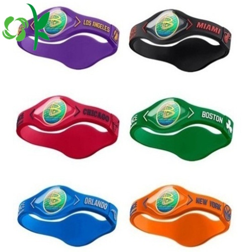 Bracelets personnalisés en silicone énergie de basket-ball Adulte