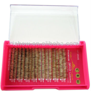 New arrival pure handmade individual eyelash extension, top quality real fox fur eyelash extension, single fox fur false eyelash