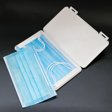 Face Shield Box Portable Rectangle Dustproof Cotton Mask Storage Container Plastic Seal Box Mask Washable Case