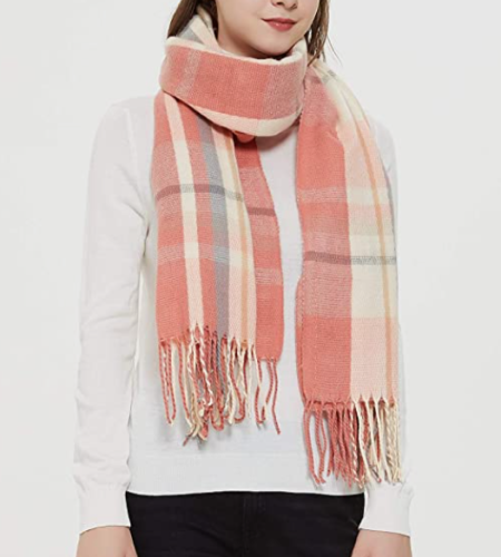 ファッションスタイルライトカラー冬の温かいニットスカーフ