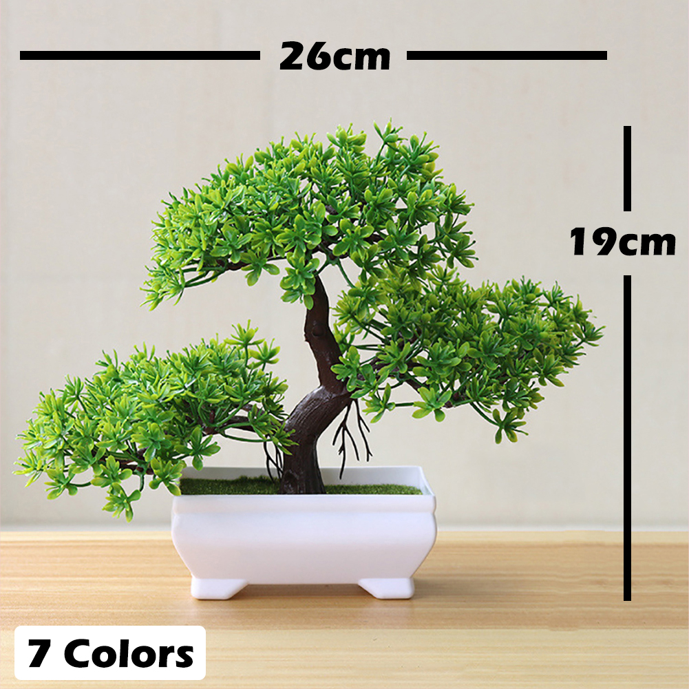 Artificial Plant Artificial Flower Home Decor Bonsai Tree Pot Plant Fake Flower Potted Ornament For Home Room Garden Decoration