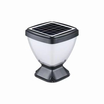 IP65 Waterproof 275mm Pillar Base Solar Light - 15W LED Outdoor Garden Light for Villa Gate