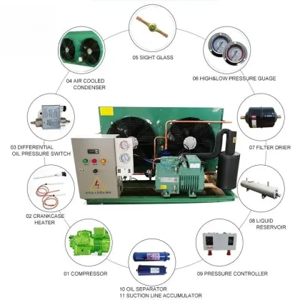 Customized Bitzer Semi-Enclosed Condenser Unit for Refrigerated Meat and Seafood Storage (10HP/20HP)