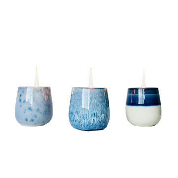 Luxury Western Style Ceramic Candle Jars for Home Decoration