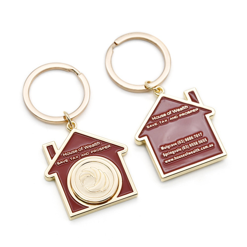Custom Simple House Shape Removable Magnet Keychain