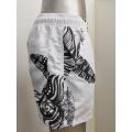 Leafy print men's beach shorts