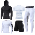 Dry Fit Men's Training Sportswear Set Gym Fitness Compression Sport Suit Jogging Tight Sports Wear Clothes 4XL5XL Oversized Male