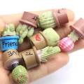 Hot Populaire Charms Hars Ambachten 3D Cactus Plant Vorm Pot Cultuur Mini Leuke Cabochons Losse voor Craft DIY Decoraties