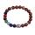 Red Jasper Bracelet Buddha 7 Chakra Gemstone Alloy Beads Jewelry