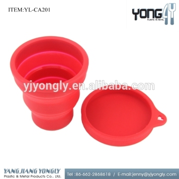 Mini portable silicone folding drinking cup