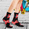 mid-tube print trendy shoes with casual trendy socks