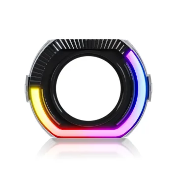 3.0 Inch Projector Lens - Multi-Color Chrome LED HID Lens Shroud for Car Headlights