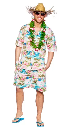 Mens Hawaiian Shirt Set