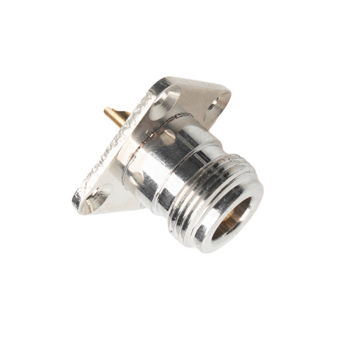 4 Hole Flange N Female Solder Connector