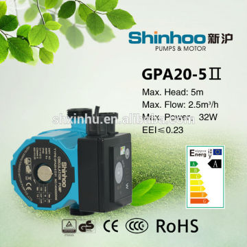 GPA20-5 II Hot water Circulation Pump- Class A energy efficiency