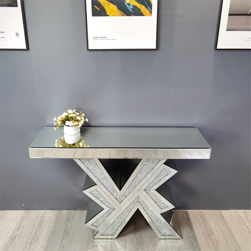 crystal mirrored glass console table MDF table