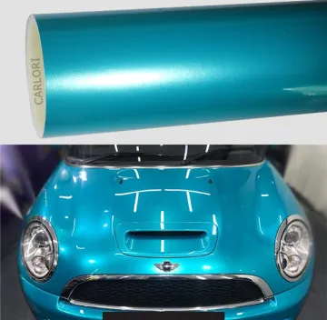 metallic gloss coral blue car vinyl wrap