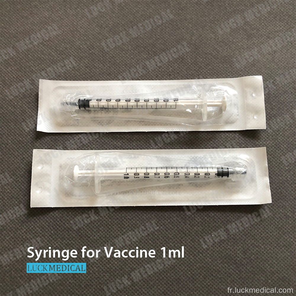 Syringe de vaccin contre 1 ml sans serrure à aiguille